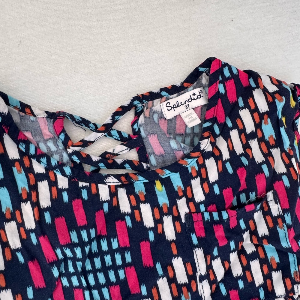 Splendid Colorful Geometric Print Blouse
